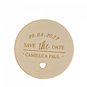 Carte en bois Save the date