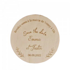 Carte en bois Save the date