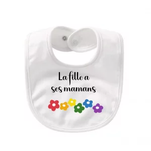 Bavoir fleurs lgbt