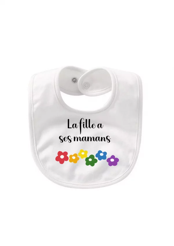 Bavoir fleurs lgbt