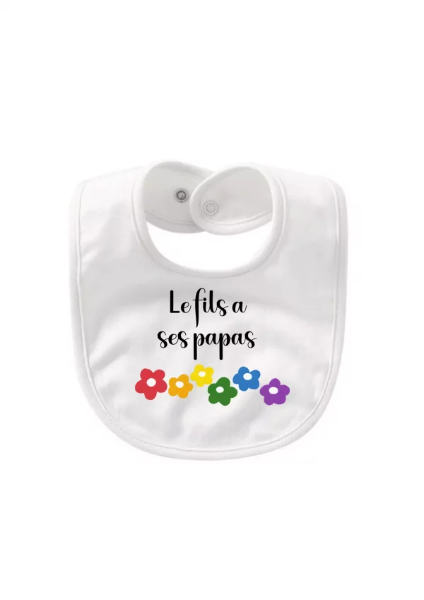 Bavoir fleurs lgbt – Image 3