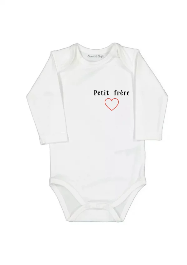 Body bébé prénom coeur