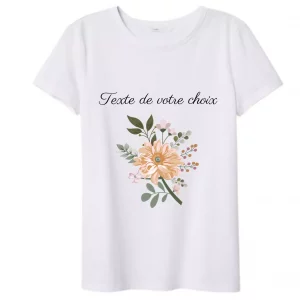 Tee-shirt femme fleur