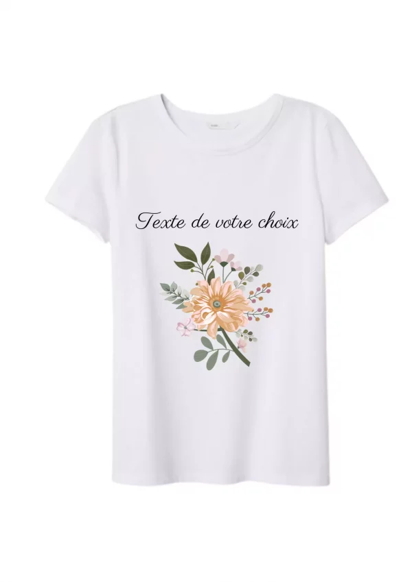 Tee-shirt femme fleur