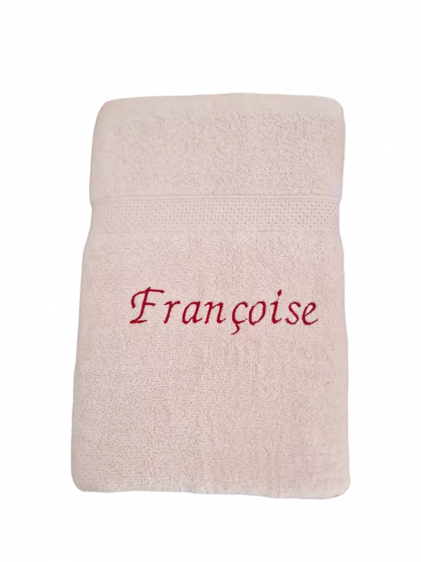 Serviette de bain rose