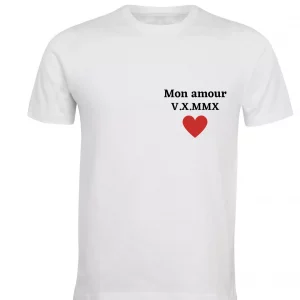 Tee-shirt homme coeur