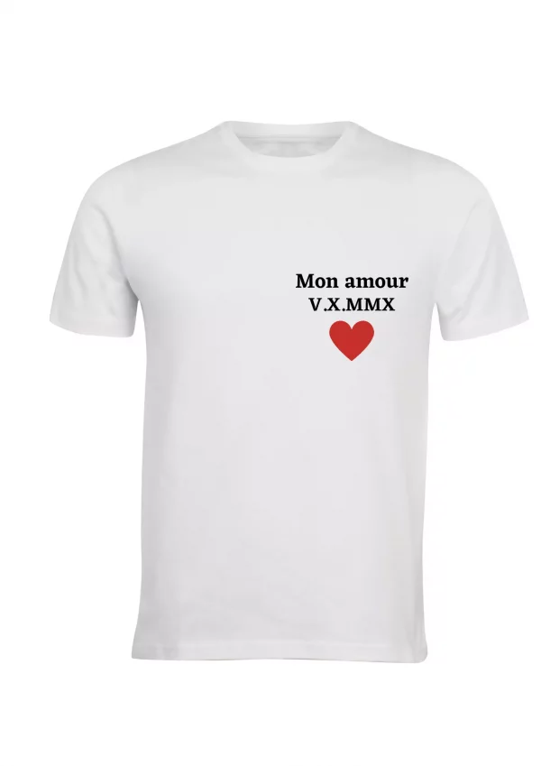Tee-shirt homme coeur