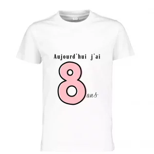 Tee-shirt enfant anniversaire fille