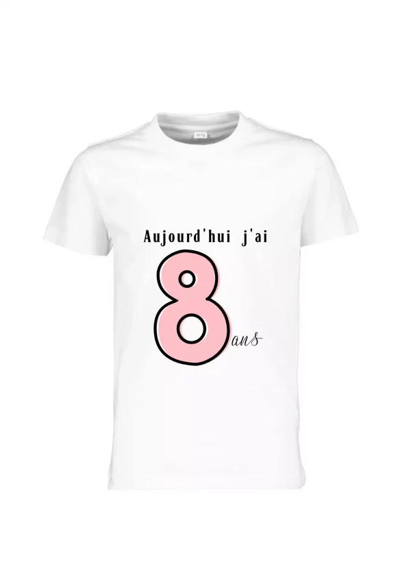 Tee-shirt enfant anniversaire fille