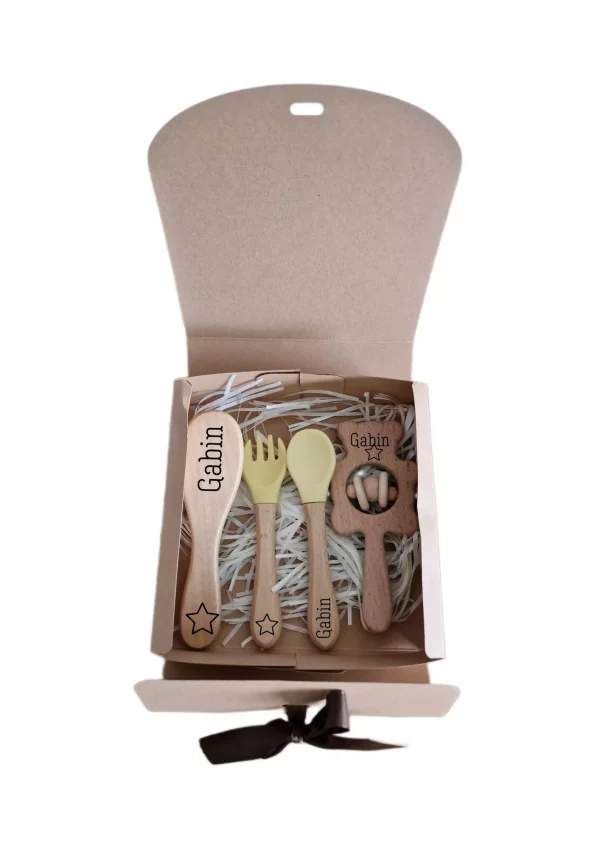 Coffret cadeau hochet jaune