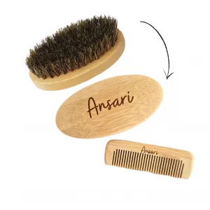 Set brosse et peigne à barbe