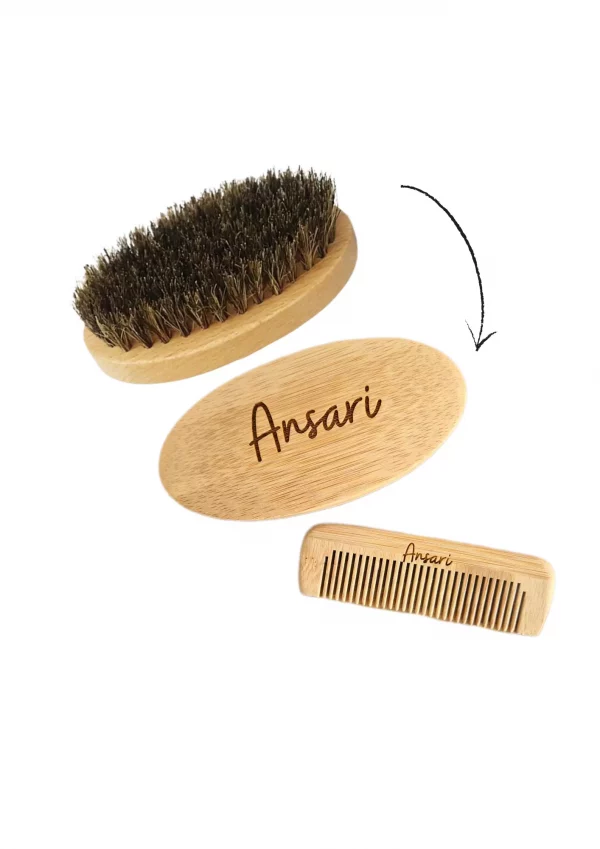 Set brosse et peigne à barbe