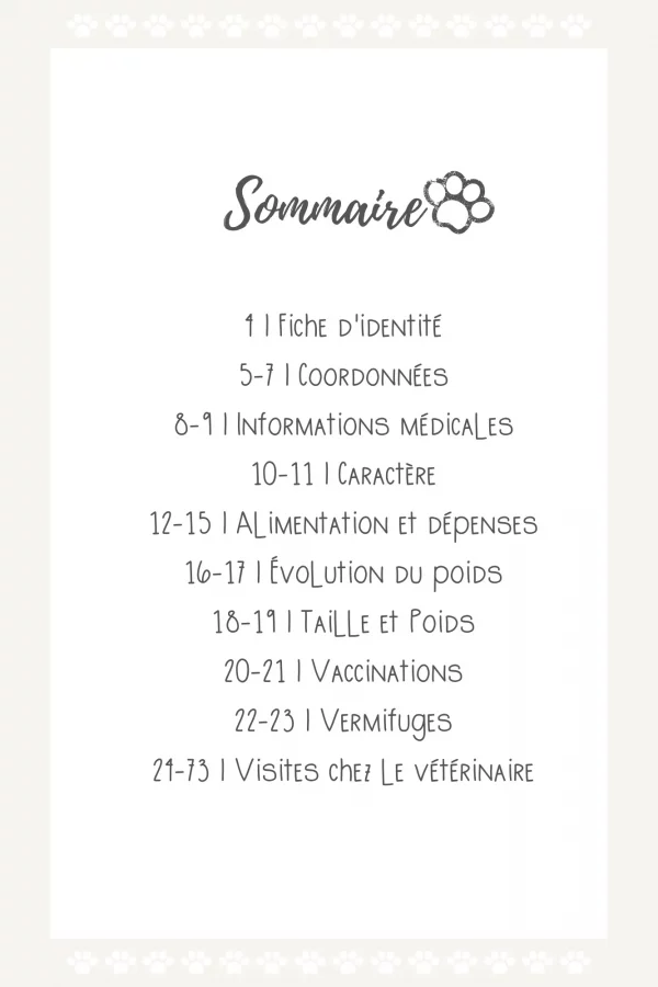 Carnet de santé chat – Image 2