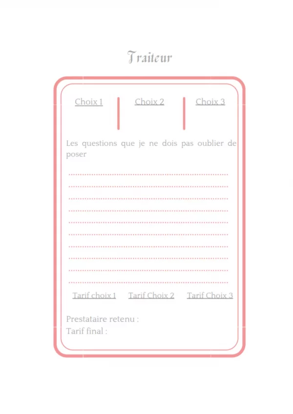Carnet planificateur de mariage – Image 4