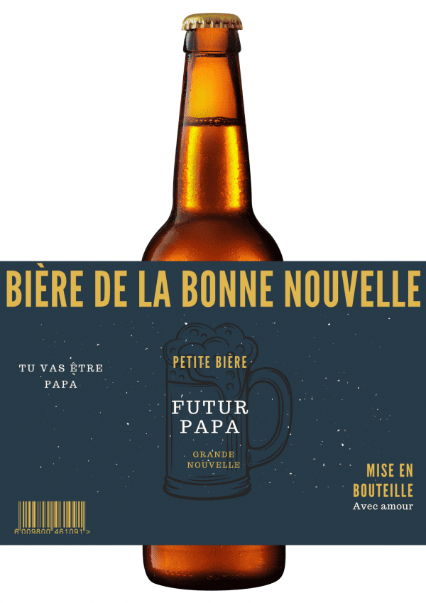 etiquette bière annonce grossesse