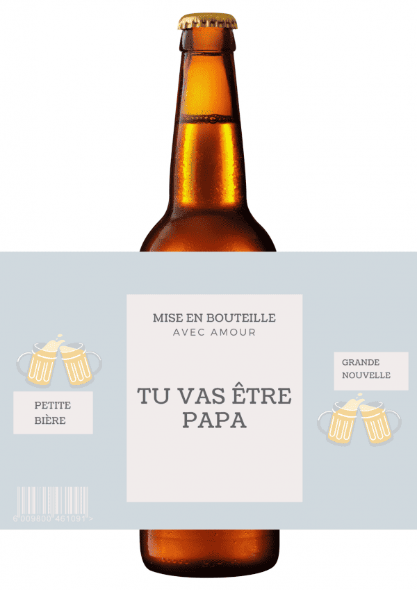 etiquette bière annonce grossesse
