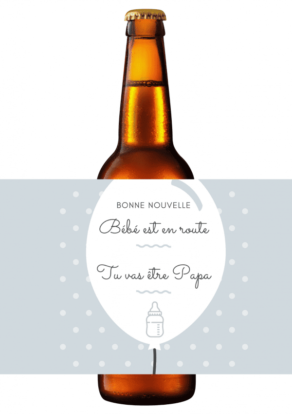 etiquette bière annonce grossesse