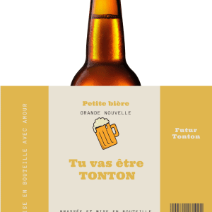 Étiquette bière annonce de grossesse