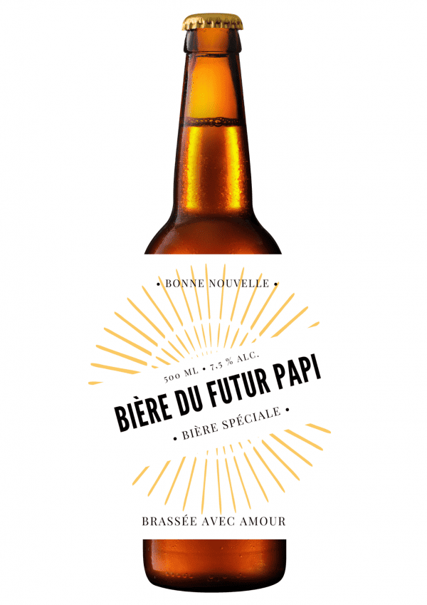 etiquette bière annonce grossesse