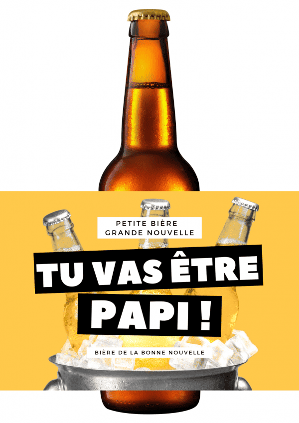 etiquette bière annonce grossesse