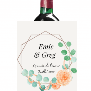 Étiquette bouteille de vin annonce grossesse 