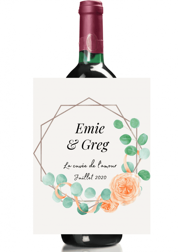 étiquette bouteille de vin annonce de grossesse