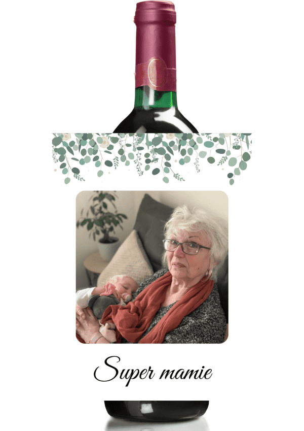 Étiquette bouteille de vin annonce grossesse 