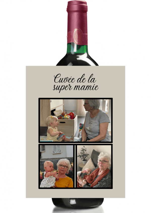 Étiquette bouteille de vin annonce grossesse 
