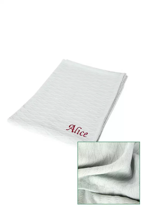 Couverture bébé vert d'eau