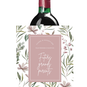 Étiquette bouteille de vin annonce grossesse