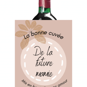 Étiquette bouteille de vin annonce grossesse