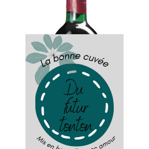 Étiquette bouteille de vin annonce grossesse