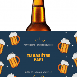 Étiquette bière annonce de grossesse