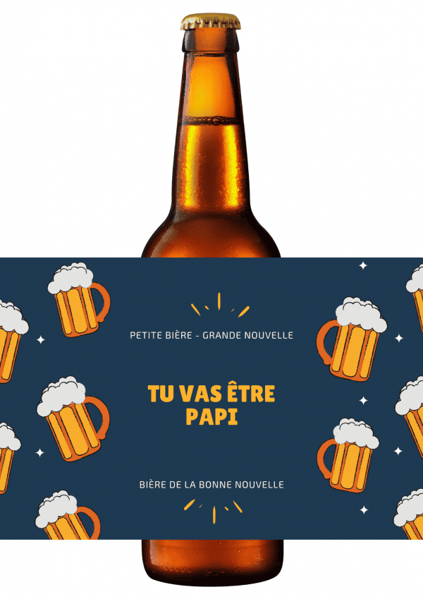 etiquette bière annonce grossesse
