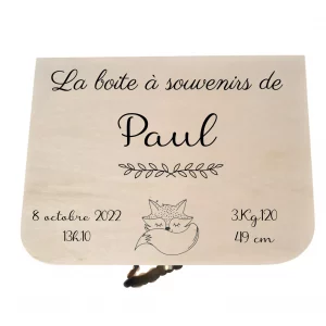 Mallette de naissance renard