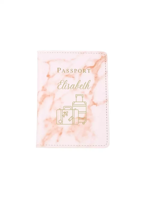 Protège passeport rose