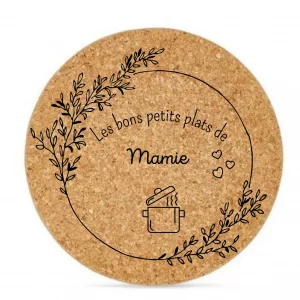 Dessous de plat motif cercle de feuilles