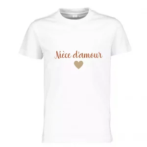 Tee-shirt enfant coeur doré