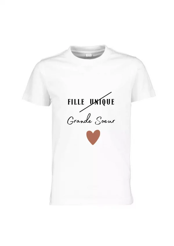 Tee-shirt enfant fille unique grande soeur