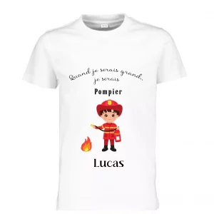Tee-shirt enfant pompier