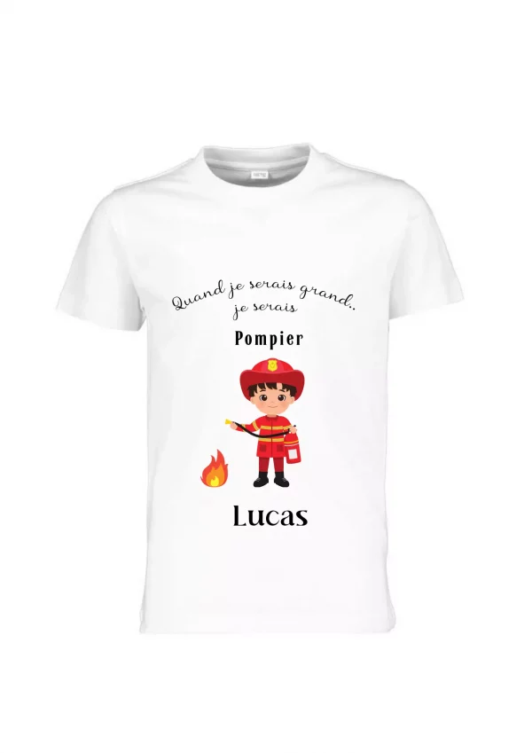 Tee-shirt enfant pompier