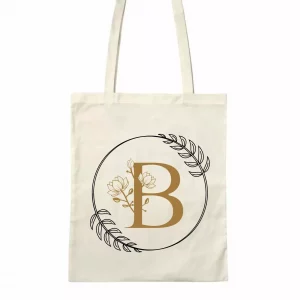 Tote bag lettre