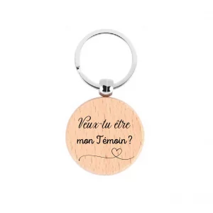 Porte clé rond spécial témoin