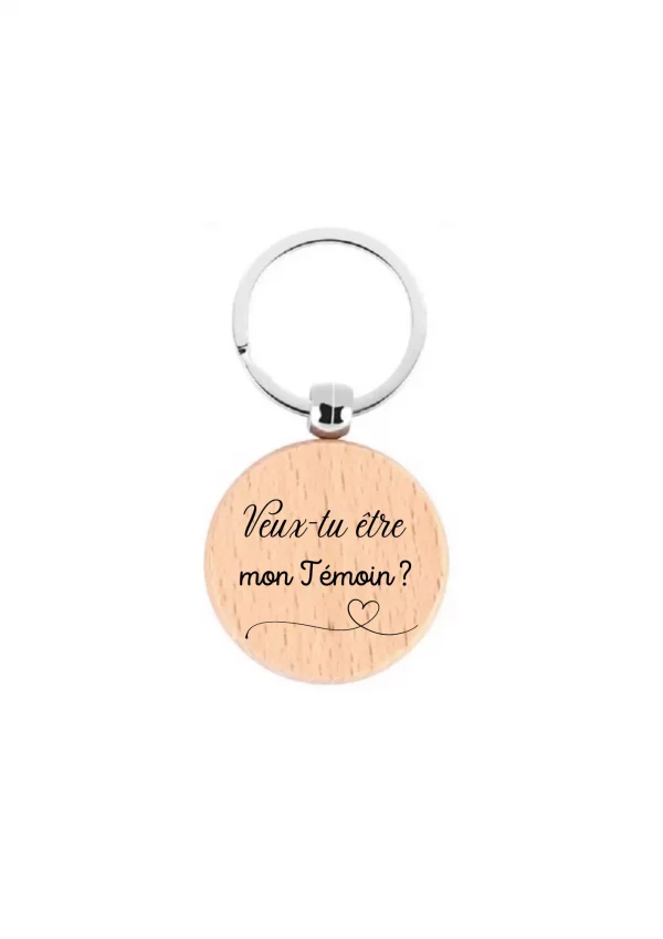 Porte-clé en bois rond
