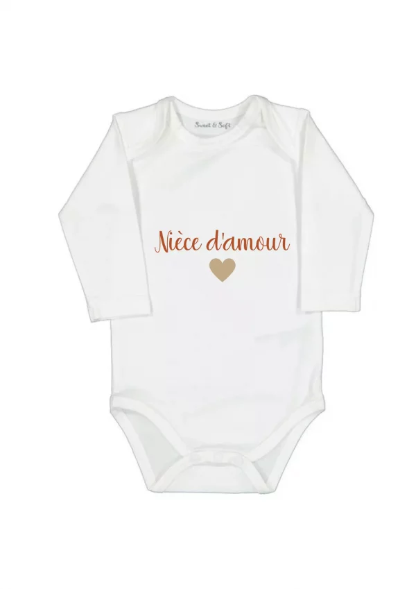 Body bébé cœur doré