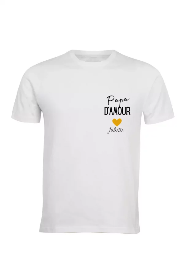 Tee-shirt homme coeur doré