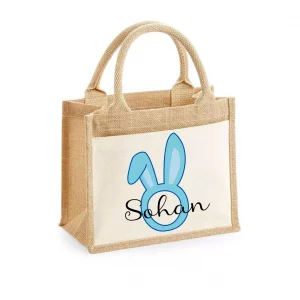 Sac cabas enfant lapin bleu