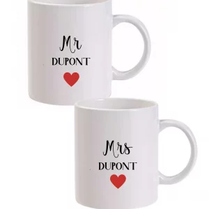 Duo de tasses personnalisé