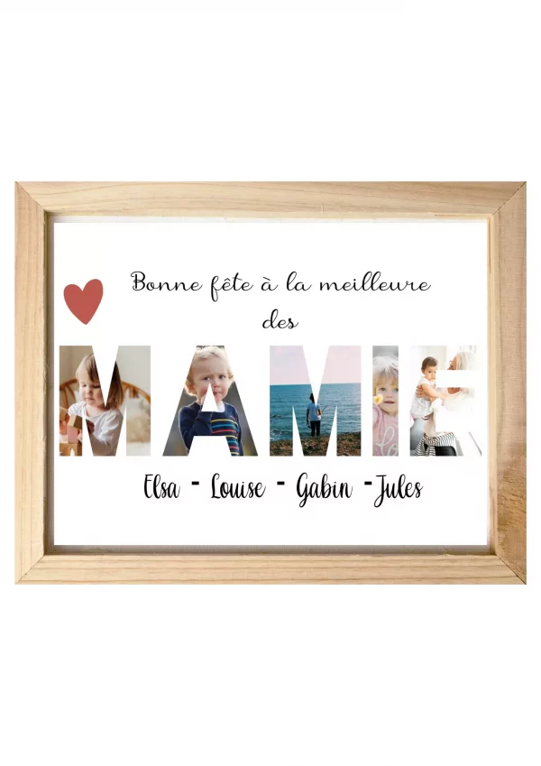 Affiche photo mamie