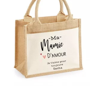 Sac cabas double coeur